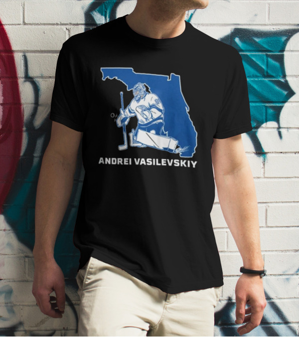 Andrei Vasilevskiy Tampa Bay Hockey Florida Map T-Shirt