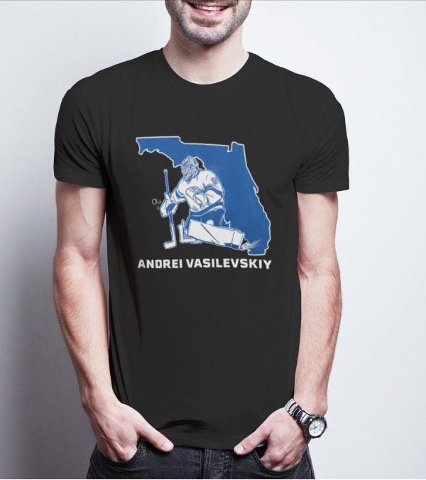 Andrei Vasilevskiy Tampa Bay Hockey Florida Map T-Shirt