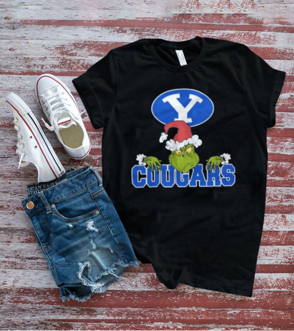 BYU Cougars Grinch Christmas NCAA Football T-Shirt