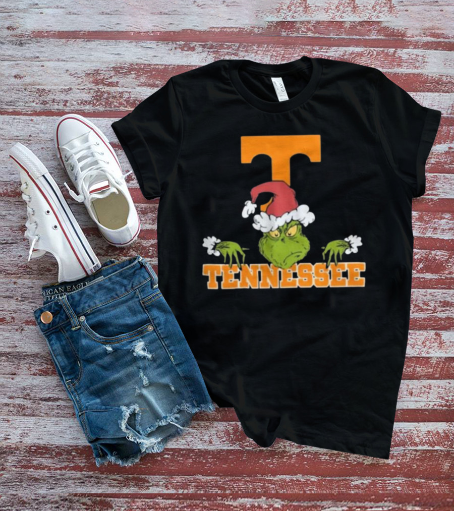 Tennessee Volunteers Grinch Christmas NCAA Football T-Shirt