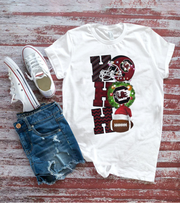 South Carolina Gamecocks Ho Ho Ho Christmas Football Game Day T-Shirt