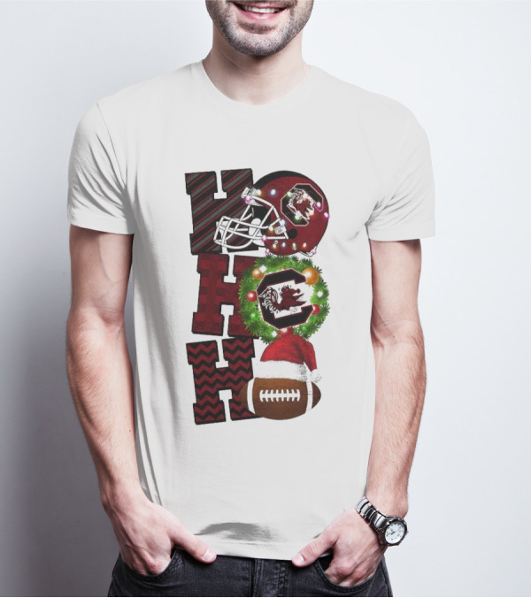 South Carolina Gamecocks Ho Ho Ho Christmas Football Game Day T-Shirt