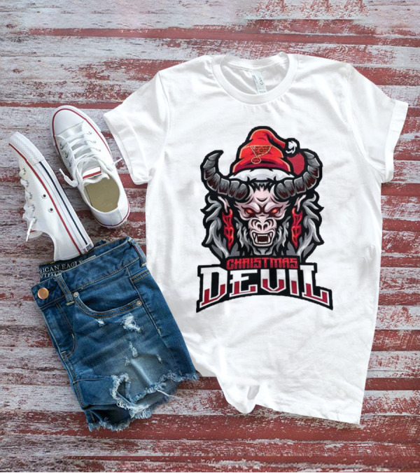 St. Louis Blues Krampus Christmas Devil NHL T-Shirt