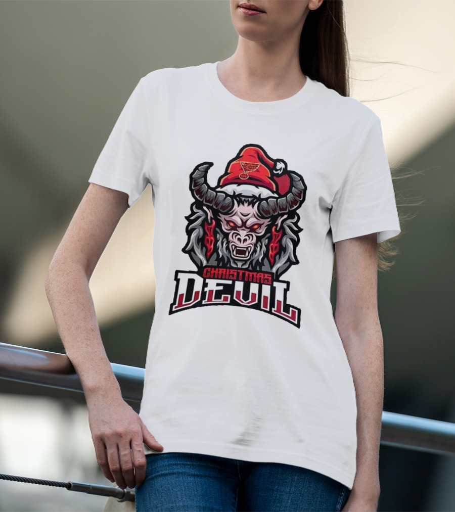 St. Louis Blues Krampus Christmas Devil NHL T-Shirt