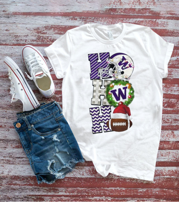 Washington Huskies Football Ho Ho Ho Christmas Game Day T-Shirt