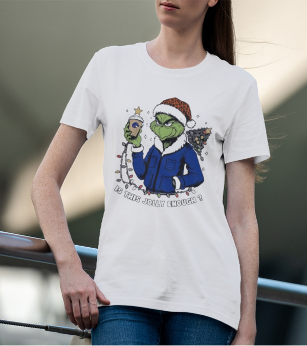 Boise State Broncos Santa Grinch Is This Jolly Enough Merry Christmas T-Shirt
