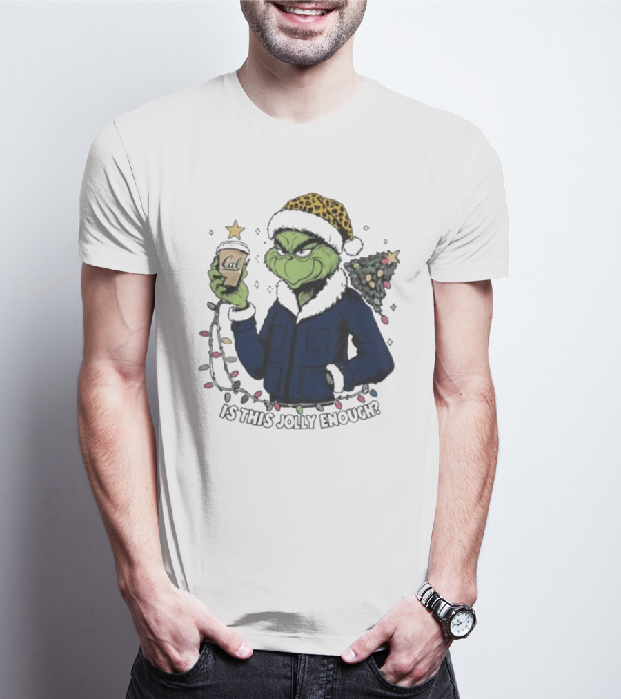 California Golden Bears X Grinch Is This Jolly Enough Merry Christmas T-Shirt