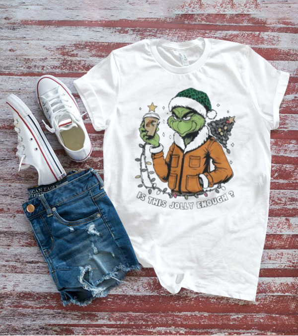 Florida A&M Rattlers X Santa Grinch Holding Coffee Is This Jolly Enough Merry Christmas T-Shirt