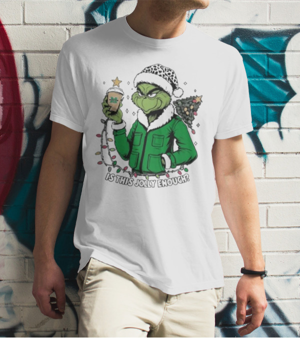 Marshall Thundering Herd Santa Grinch Is This Jolly Enough Merry Christmas T-Shirt