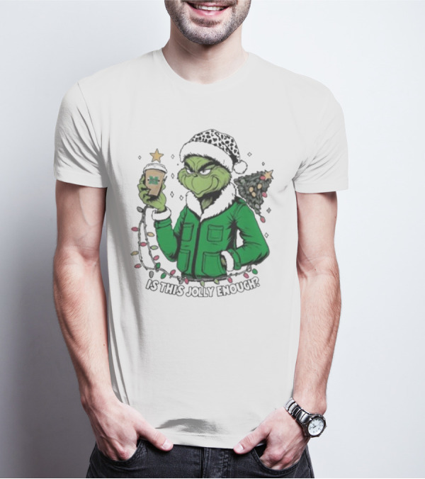 Marshall Thundering Herd Santa Grinch Is This Jolly Enough Merry Christmas T-Shirt