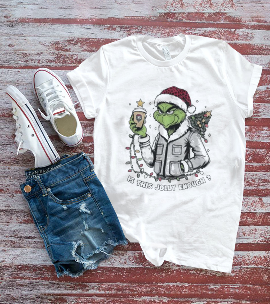 New Mexico Lobos X Santa Grinch Is This Jolly Enough Merry Christmas Festival T-Shirt