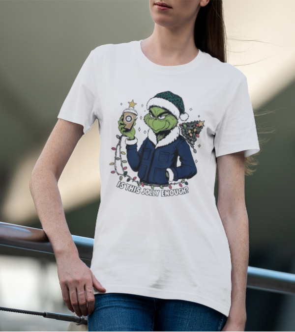 Seattle Mariners Grinch Christmas Jolly Enough Holiday Magic T-Shirt