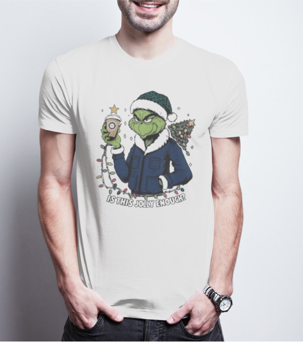 Seattle Mariners Grinch Christmas Jolly Enough Holiday Magic T-Shirt