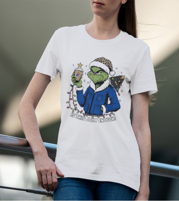 Kansas Jayhawks Grinch Is This Jolly Enough Merry Christmas T-Shirt