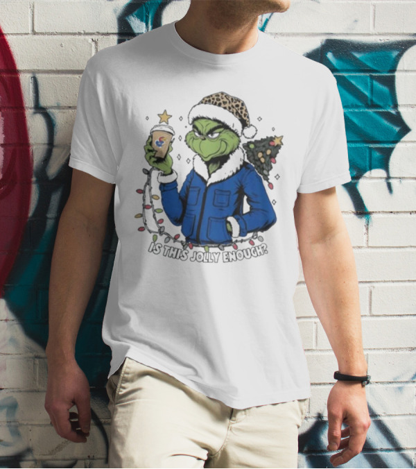 Kansas Jayhawks Grinch Is This Jolly Enough Merry Christmas T-Shirt