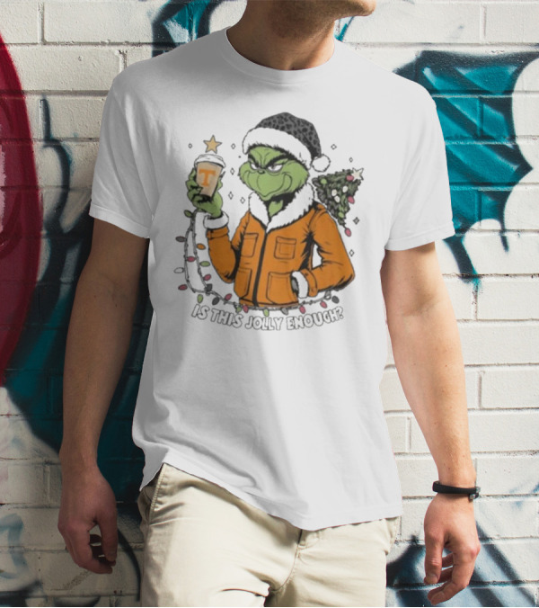 Tennessee Volunteers Grinch Is This Jolly Enough Merry Christmas T-Shirt