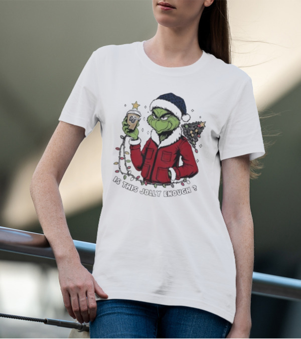 Liberty Flames Grinch Christmas Is This Jolly Enough Merry Christmas T-Shirt
