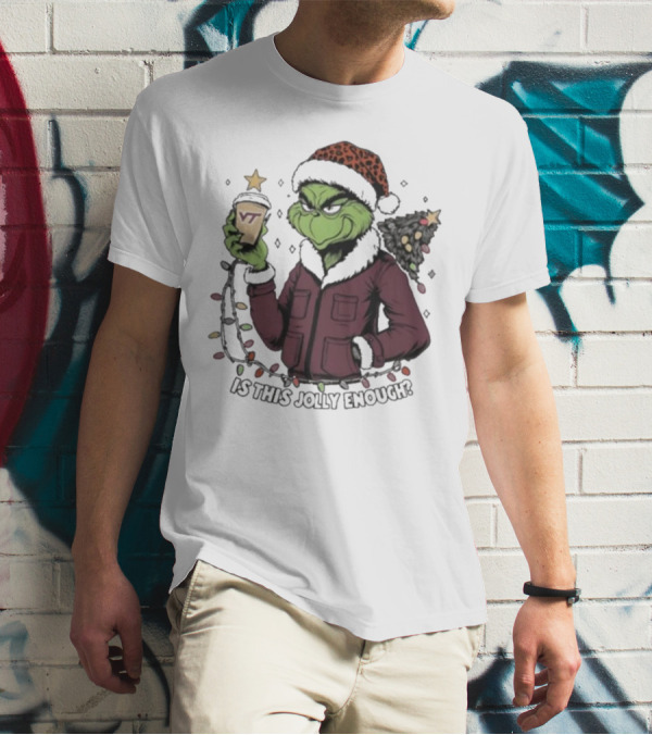 Virginia Tech Hokies Santa Grinch Is This Jolly Enough Merry Christmas T-Shirt
