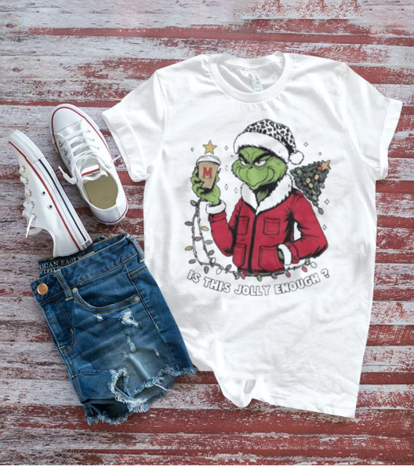 Maryland Terrapins Grinch Santa Is This Jolly Enough Merry Christmas T-Shirt