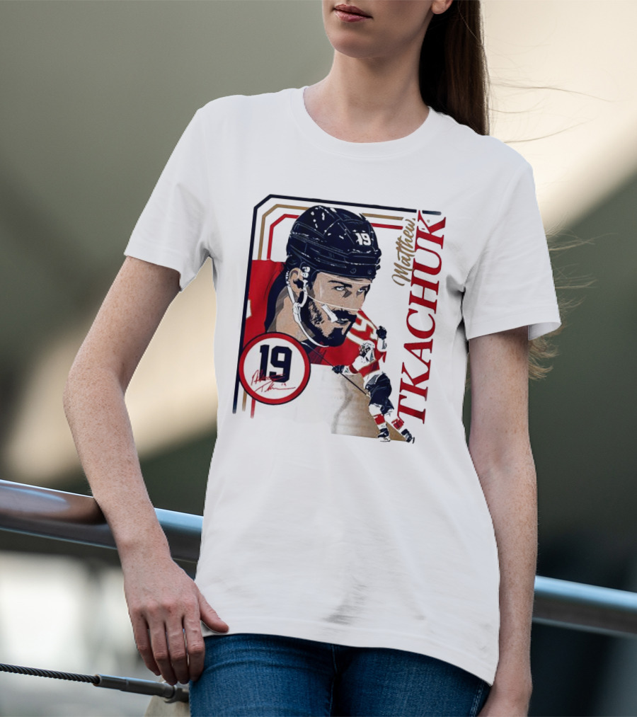 Matthew Tkachuk Number 19 Collage Frame Hockey T-Shirt