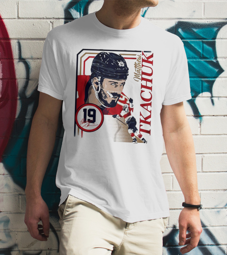 Matthew Tkachuk Number 19 Collage Frame Hockey T-Shirt