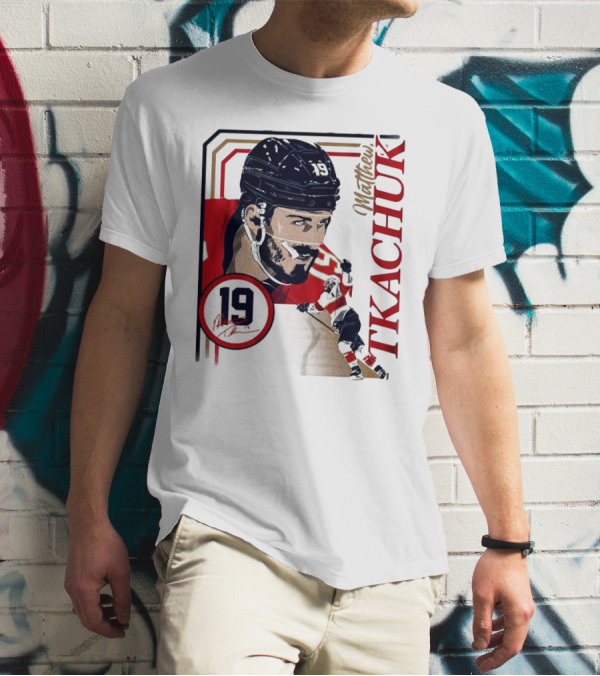 Matthew Tkachuk Number 19 Collage Frame Hockey T-Shirt