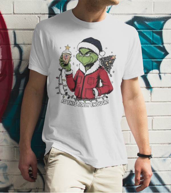 Minnesota Twins X Grinch Is This Jolly Enough Merry Christmas T-Shirt