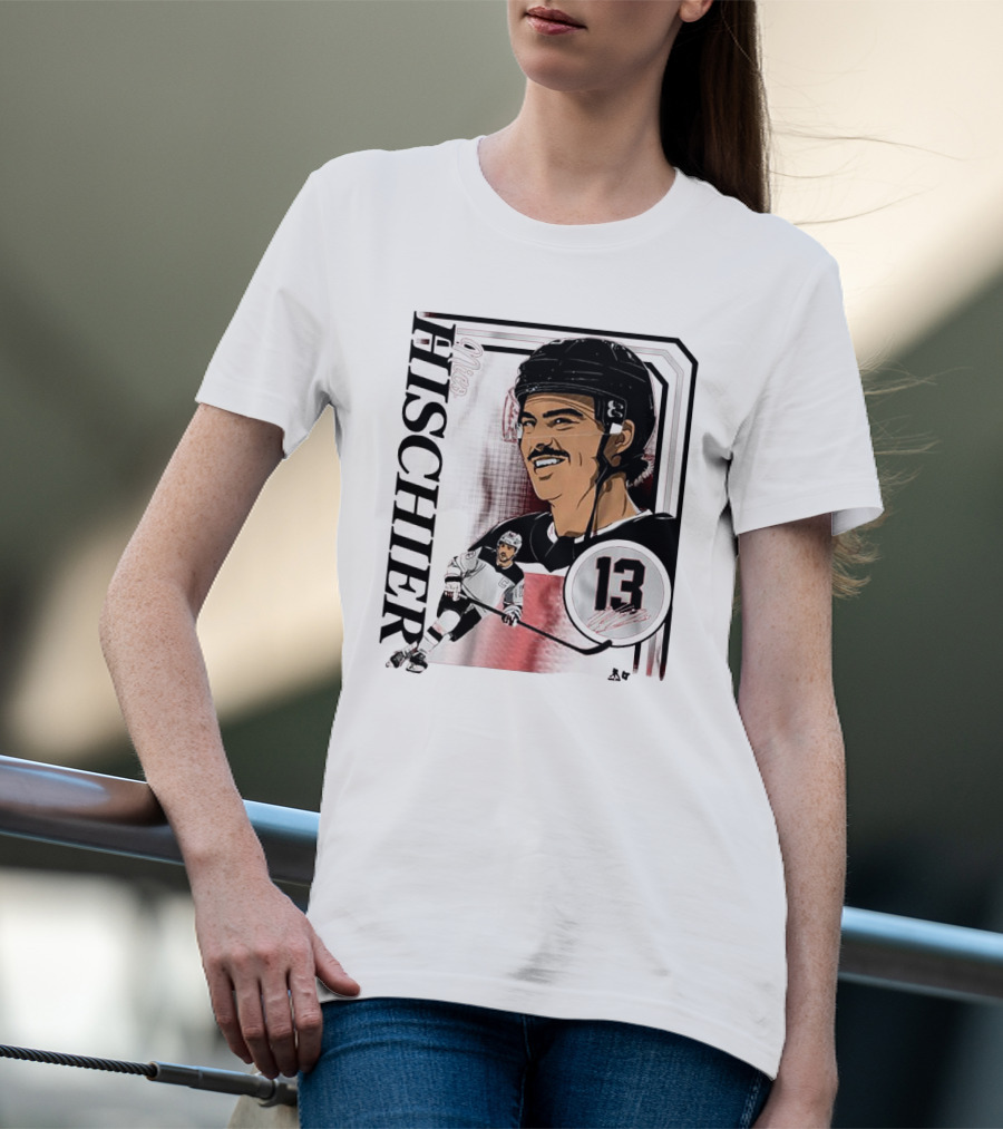 Nico Hischier Collage Frame Number 13 Hockey T-Shirt