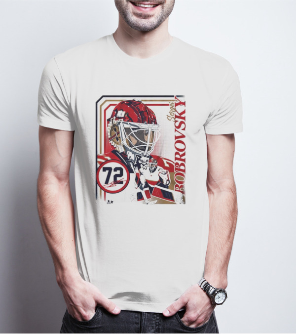 Sergei Bobrovsky 72 Collage Frame Hockey Goalie Mask Action Pose T-Shirt