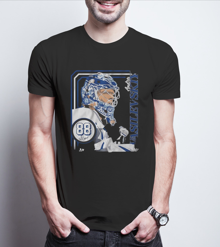 Andrei Vasilevskiy 88 Hockey Goalie Collage Frame T-Shirt
