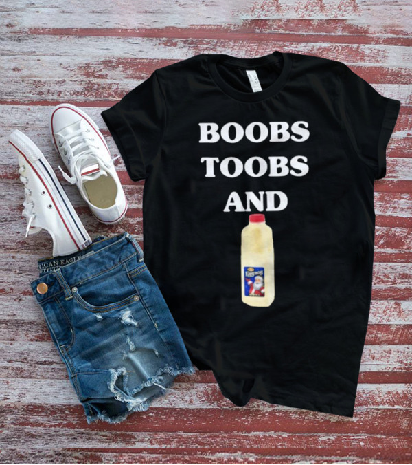 Boobs Toobs And Eggnog Santa Christmas T-Shirt