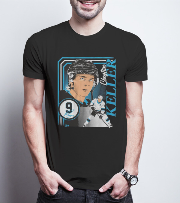 Clayton Keller 9 Hockey Portrait Collage T-Shirt