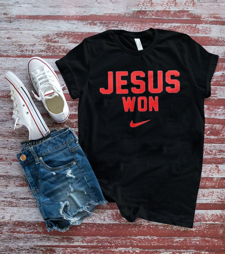 Jesus Won Just Here To Give God Glory Ohio State Buckeyes T-Shirt