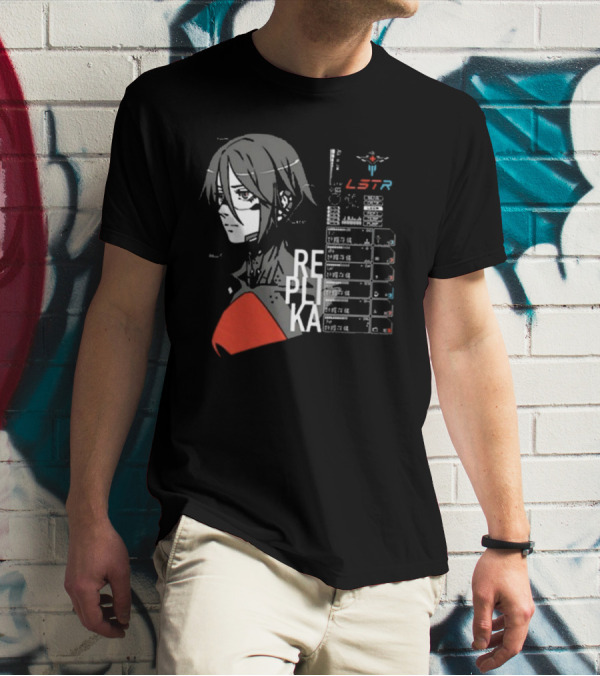 REPLIKA LSTR Wake Up Signalis Character Profile Black T-Shirt