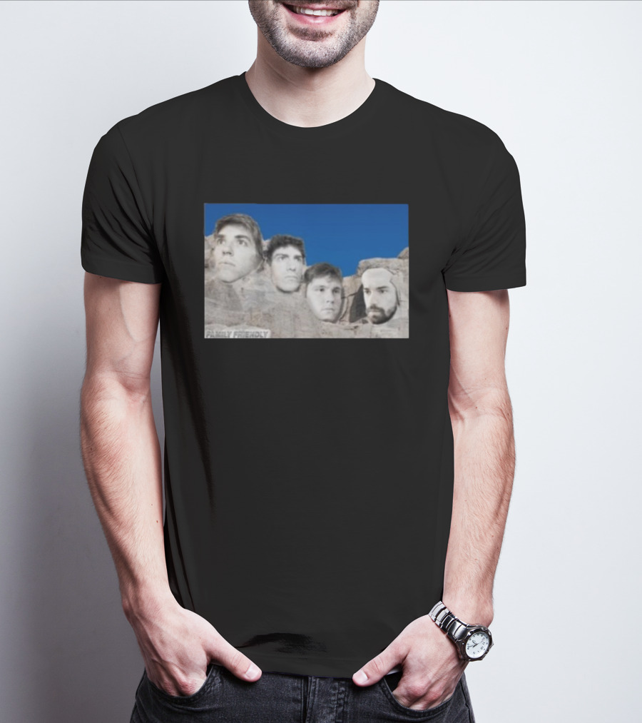 Family Friendly Mt. Rushmore Faces T-Shirt