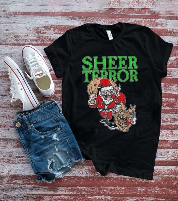 Screw Yule Sheer Terror Santa With Angry Reindeer T-Shirt