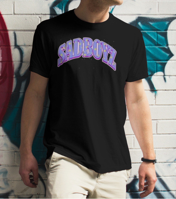Sad Boyz Purple Rhinestone Star T-Shirt