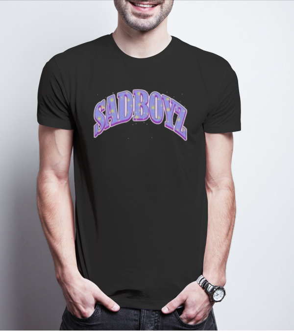 Sad Boyz Purple Rhinestone Star T-Shirt