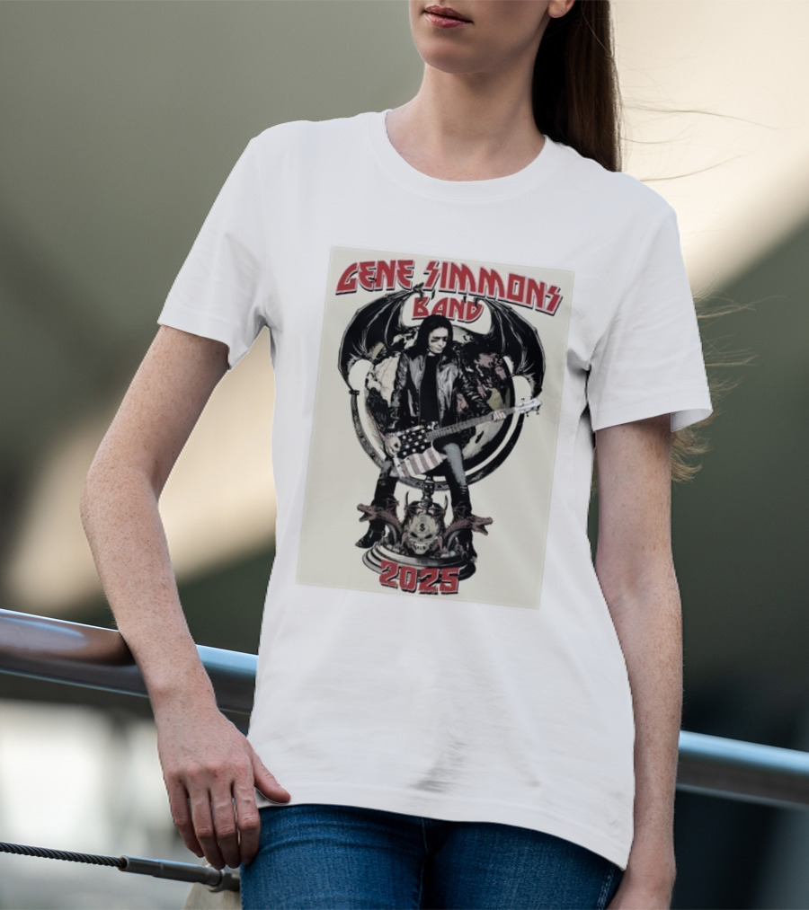 Gene Simmons Band 2025 Spring Shows Featuring Iconic Imagery T-Shirt