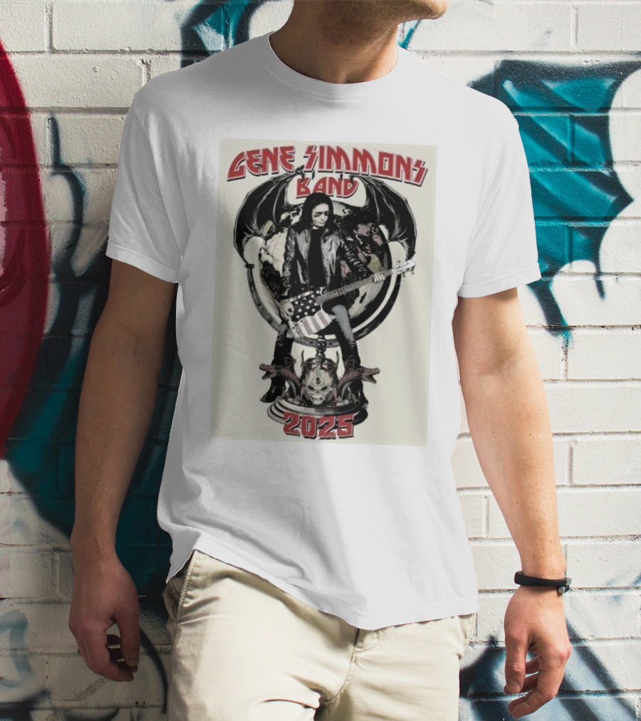 Gene Simmons Band 2025 Spring Shows Featuring Iconic Imagery T-Shirt