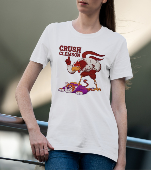 Crush Clemson USC Gamecocks Defeat Tigers Mascot T-Shirt