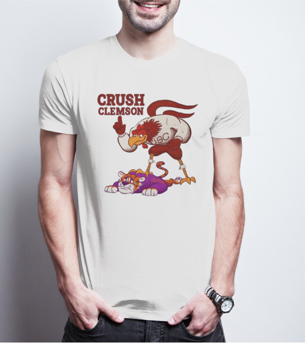 Crush Clemson USC Gamecocks Defeat Tigers Mascot T-Shirt