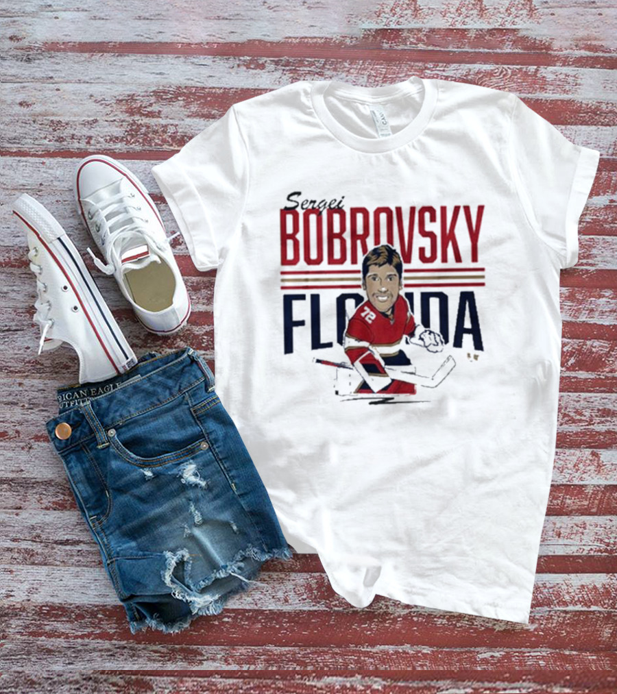 Sergei Bobrovsky Florida Hockey Caricature T-Shirt
