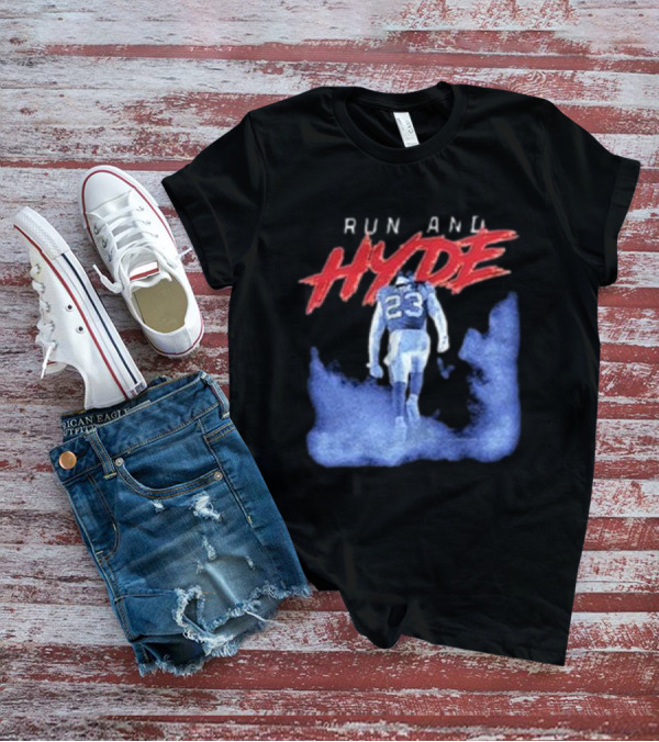 Run And Hyde Football 23 Blue Smoke Trail T-Shirt