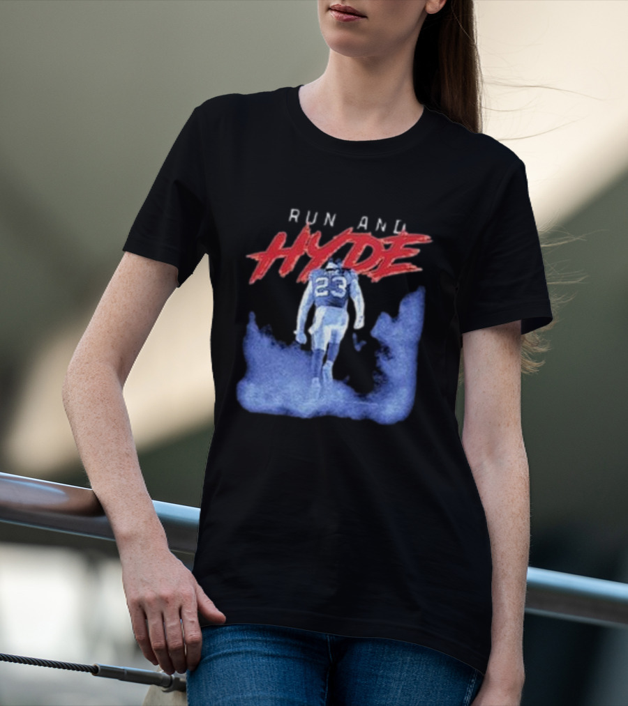 Run And Hyde Football 23 Blue Smoke Trail T-Shirt