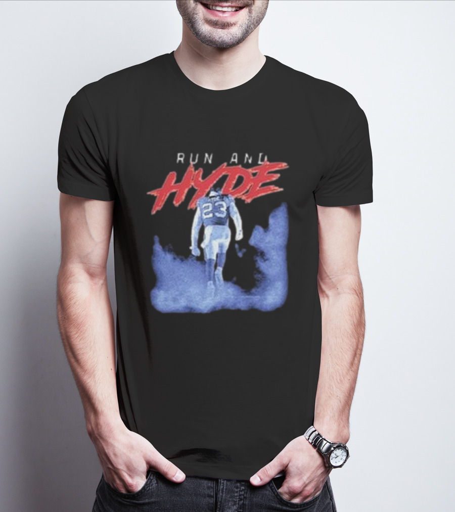 Run And Hyde Football 23 Blue Smoke Trail T-Shirt