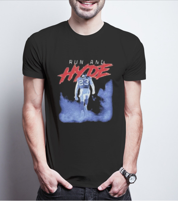 Run And Hyde Football 23 Blue Smoke Trail T-Shirt