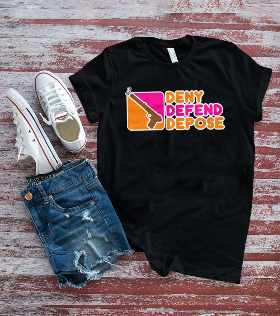 Deny Defend Depose Retro Gun T-Shirt