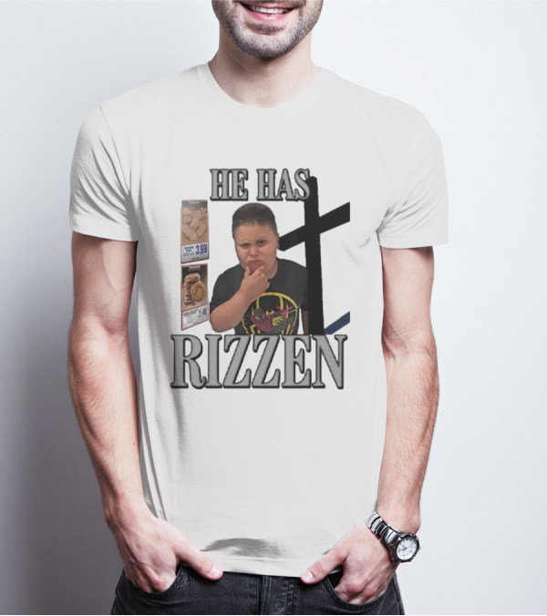He Has Rizzen Rizzler Costco Guy With Spider-Man Shirt And Price Tags T-Shirt
