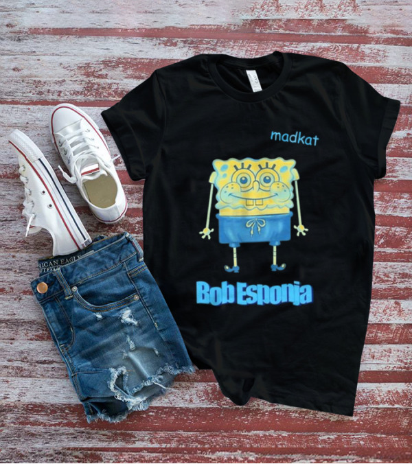 Madkat X Bob Esponja Collaboration Featuring Iconic Sponge Character T-Shirt